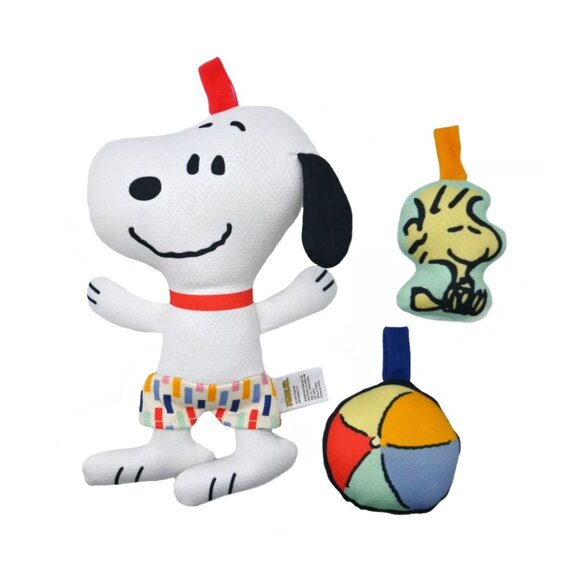 Peanuts Snoopy Water Play Toy Set 3pc Babies Toddlers Bath Pool Beach - Picture 1 of 8